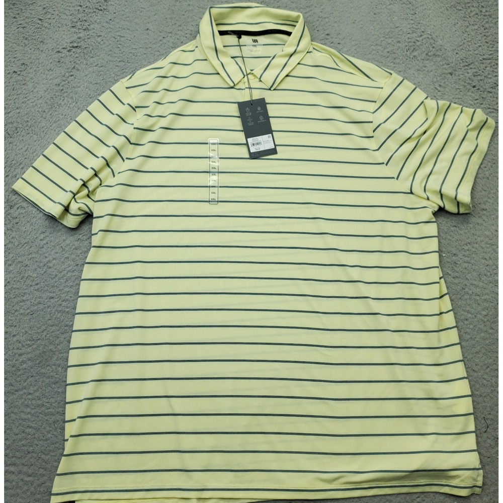 VRST Golf Performance Polo Shirt Men XXL Multi Striped Stretch Anti-Odor Popover